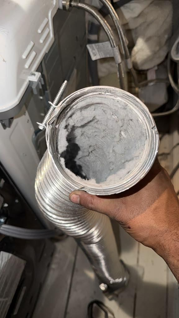 Dryer vent full of lint